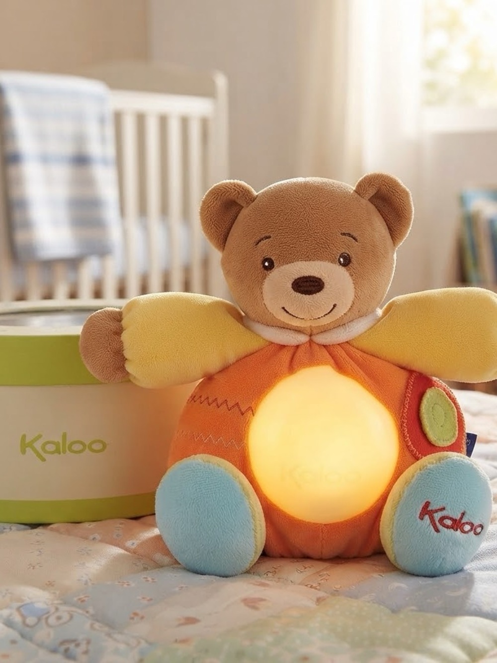 Kaloo Plush Moonlight Bear with Removable Rechargeable LED Night Light Tummy New